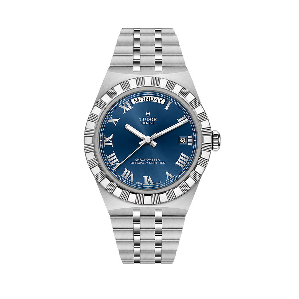 Royal Day-Date 40 Stainless Steel / Blue - Roman